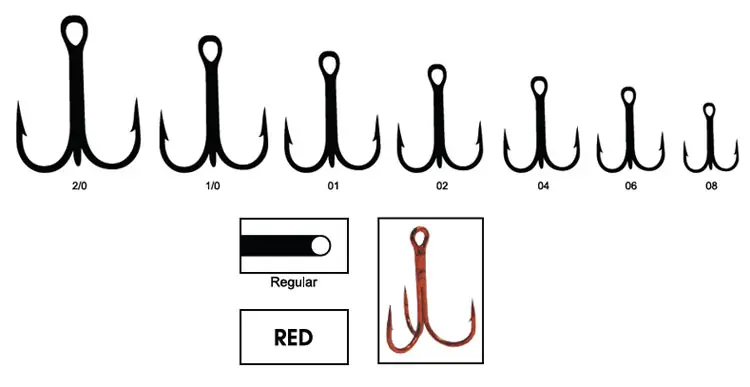 Direct Verzonden Trabucco Treble red 4 háromágú horog 5db/csg