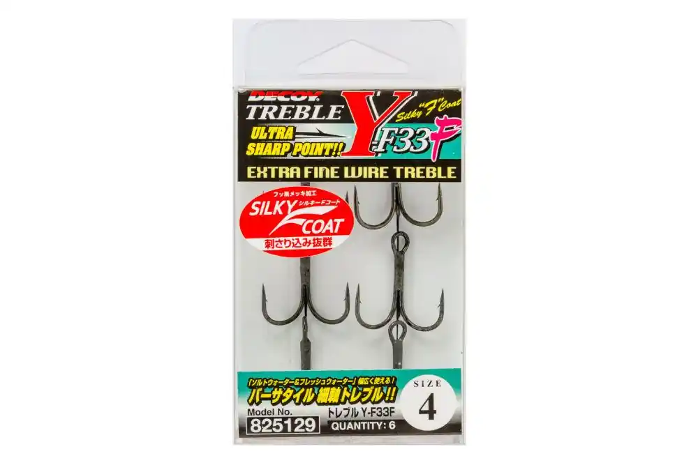 Hármas Horog Decoy Y-F33F Extra Fine Wire 4/0 Fabrieksprijs