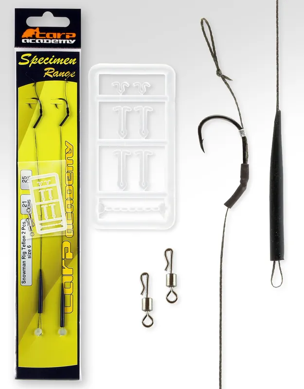 Direct Verzonden Carp Academy Snowmen Rig Teflon 6-os méret 2db/cs