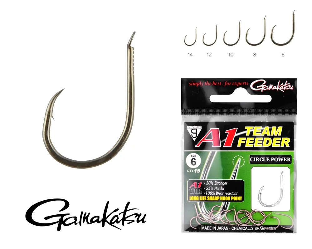Gamakatsu A1 Team Feeder Circle Power 8-as 15db/cs Express Levering
