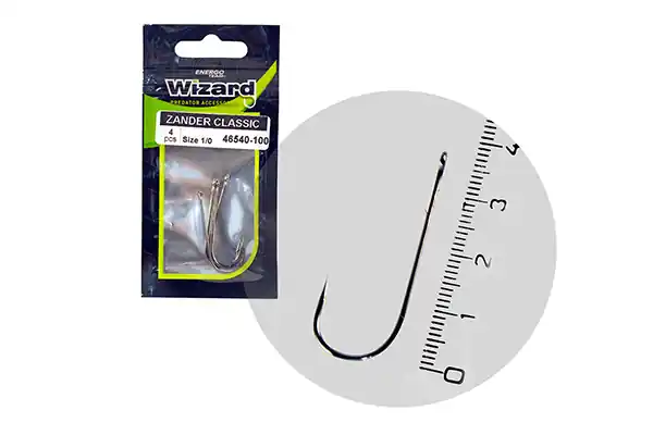 Wizard Zander Classic Pro 2/0 4db/csomag horog Gratis Retour