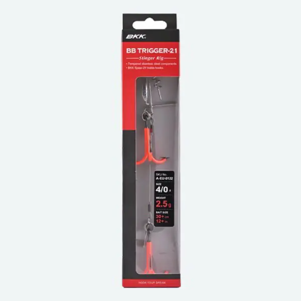 BKK BB TRIGGER-21 UVO (Stinger Rig) 2/0 1db/csomag Uitverkoop
