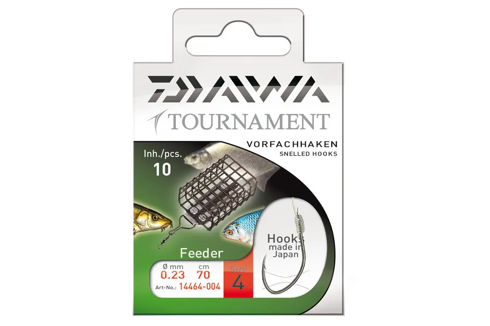Daiwa Tournament feeder horog (silver, 70cm, 12, 0.18mm, 10db) Op = Op