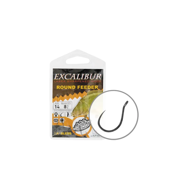 Direct Beschikbaar Excalibur Horog Round Feeder Barbless 10