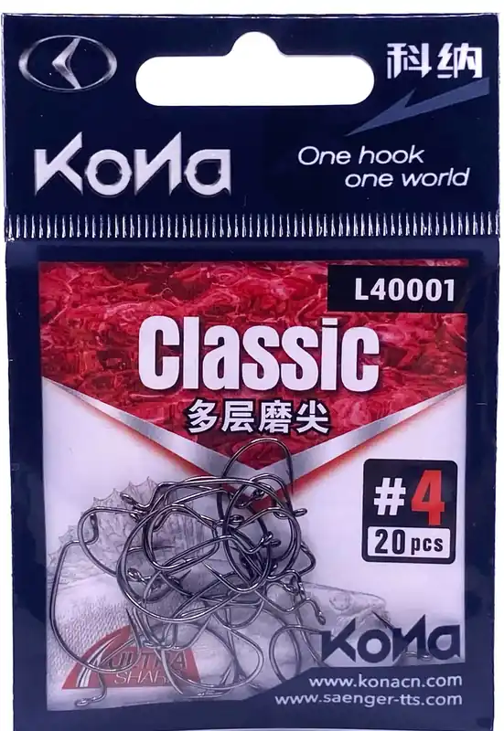 IRON CLAW Kona L40001 BN Classic Worm / offset horog / méret 4 / 20db Tijdelijk Beschikbaar