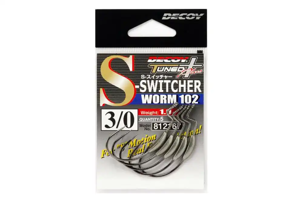 Superprijs Offset Horog Súlyozott Decoy Worm 102 S-Swicher 5/0 2.2g