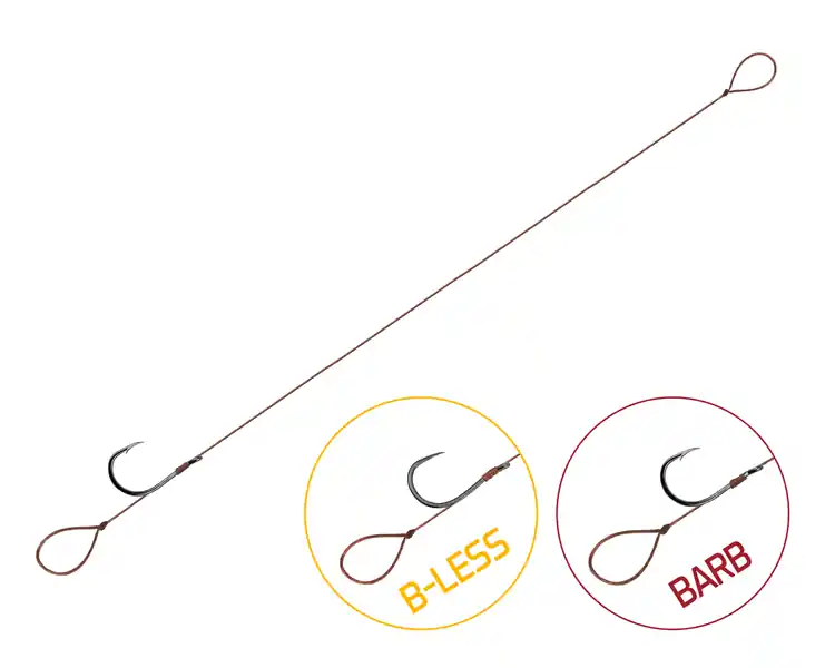 Kötött horog Delphin Proxi Loop / 6db (8cm / 0,10mm / BARB 8) Finale Uitverkoop