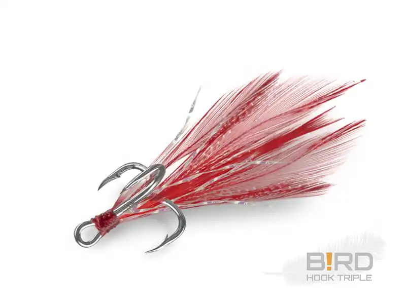 Beste Prijs Delphin B!RD Hook TRIPLE / 3db (piros tollak 6)