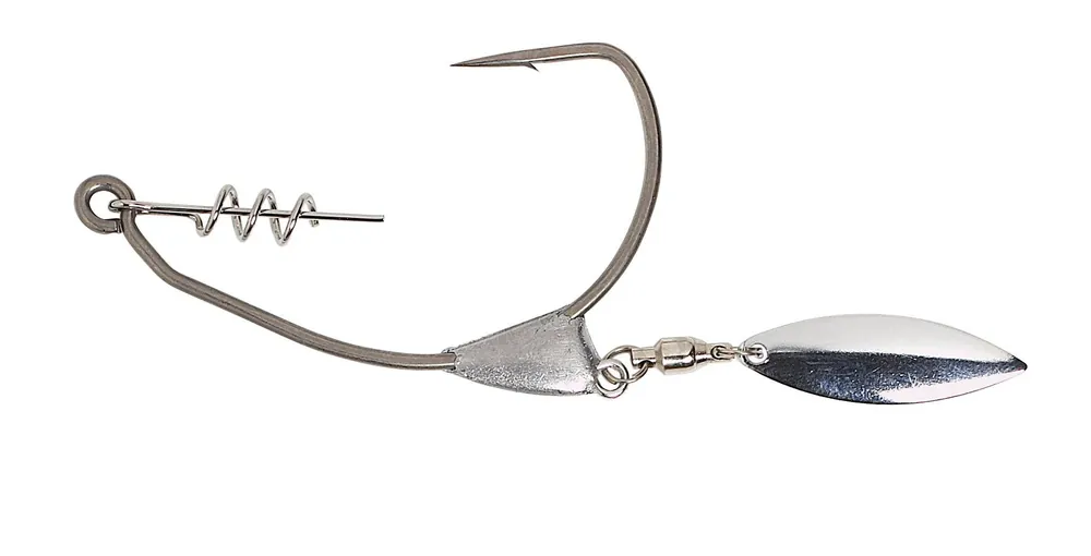 Beperkte Voorraad Savage Gear EWG WEEDLESS HOOKS BLN 2G 4/0 3 Darab súlyozott offset horog betekerővel és kanállal