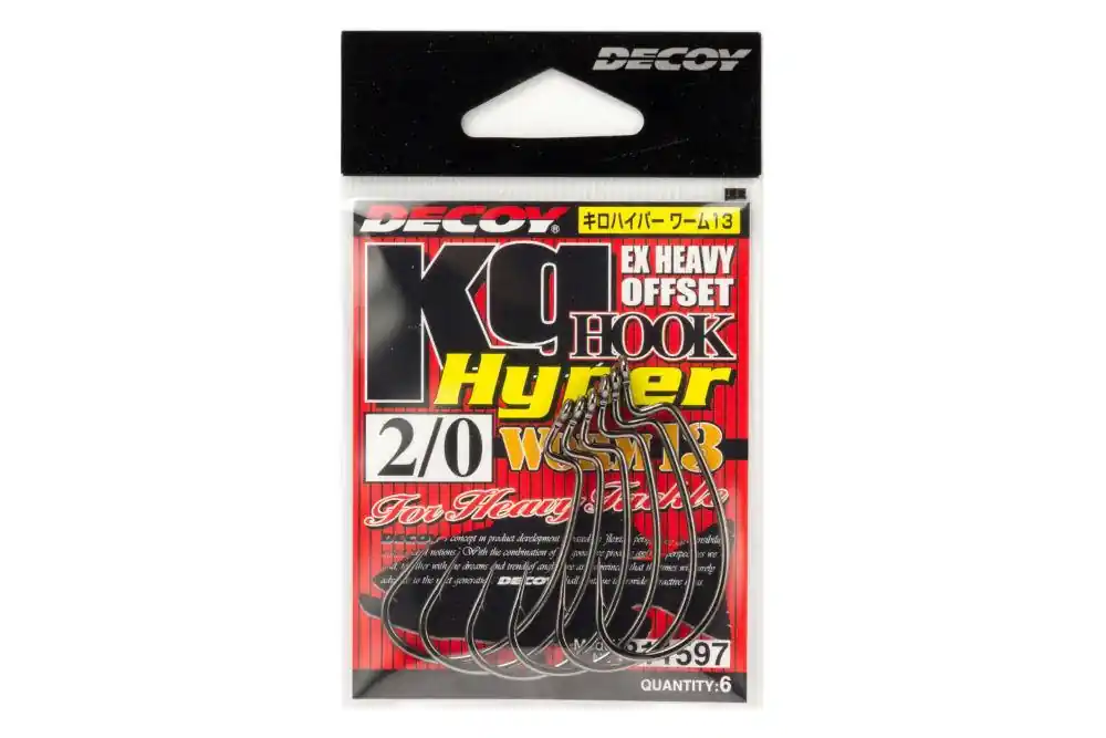 Offset Horog Decoy Worm 13kg Hyper 2/0 Nieuw