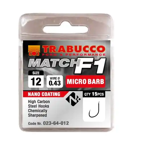 Trabucco F1match mikro szakállas horog 18 15db Shop Nu