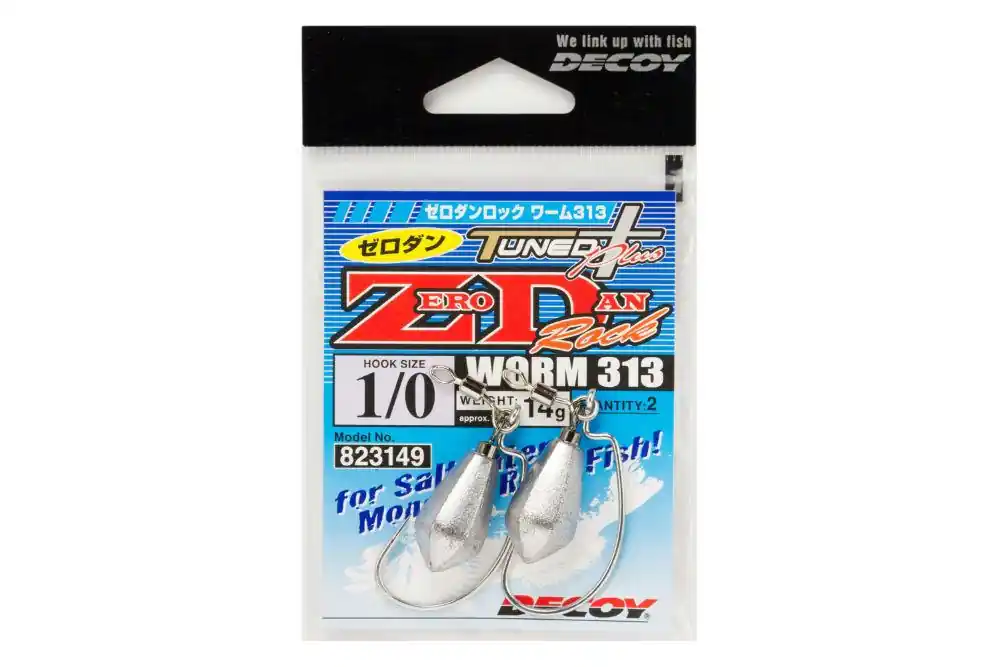 Gecertificeerd Offset Horog Súlyozott Decoy Worm 313 Zero-Dan Rock 2/0 18g