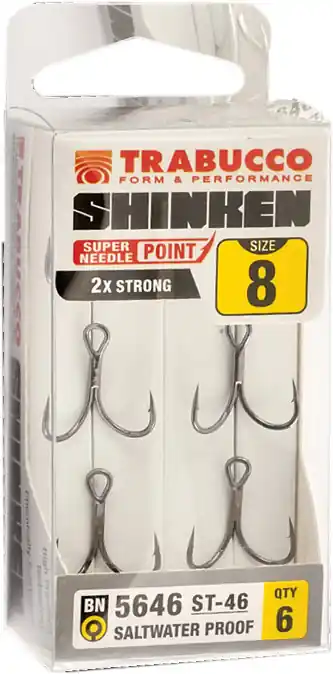 Gratis Retour Trabucco Shinken St-46 hármas horog Bn 6 6 db/csg