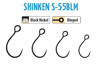 Exclusieve Aanbieding Trabucco Shinken Hooks S-55Blm Bn 10 10db szakáll nélküli horog
