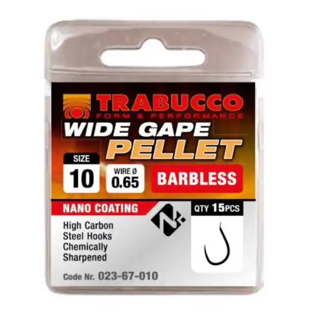 Trabucco Wide Gape Pellet szakáll nélküli horog 10 15 db Flitsaanbieding