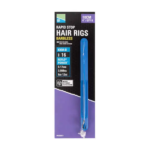 Gratis Retour Preston MSS RIG - 38cm/15" RAPID STOP-SIZE 18 KKM-B (8 Rigs Per Stick)