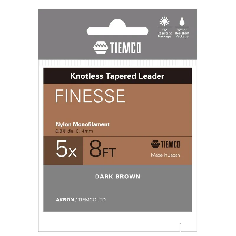 Tiemco Vékonyodó Előke Finesse Tapered Leader 8ft 6X Alleen Vandaag
