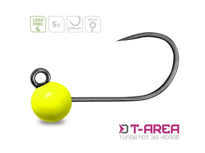 Delphin T-AREA BL Tungsten jig / 5 db (fluo sárga/4mm/0,6g/ 6) Direct Verzonden