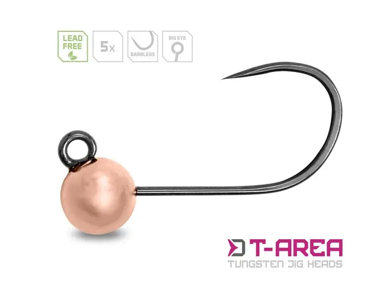 Delphin T-AREA BL Tungsten jig / 5 db (réz/4mm/0,6g/ 6) Rechtstreeks Van De Fabrikant