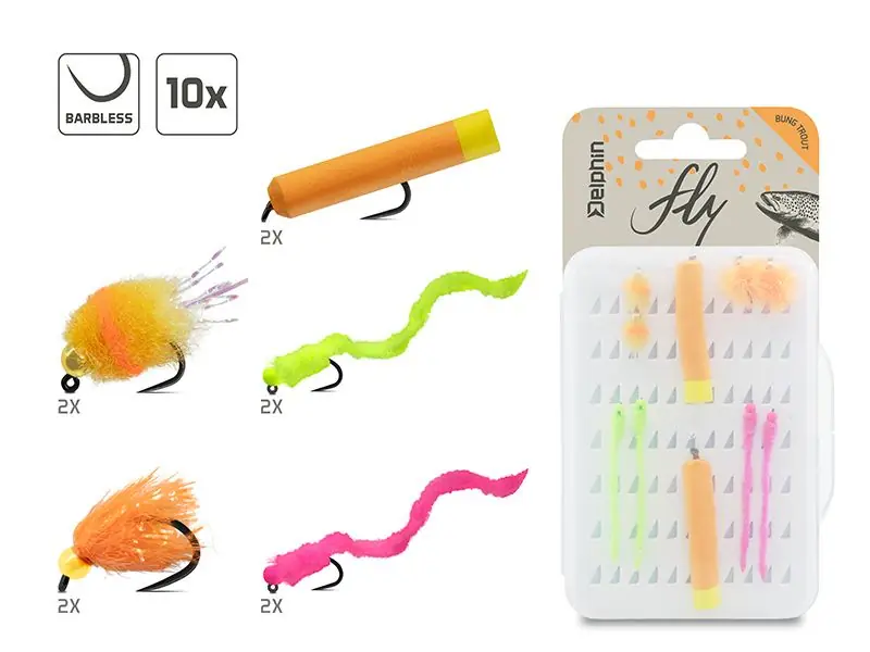 Populair Delphin FLY Műlégy készlet / 10 db (Bung trout)