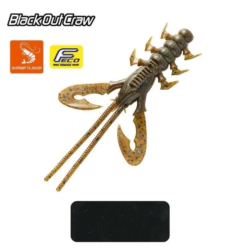 Tiemco Black Out Craw 4" 10cm Color 000 gumirák Betrouwbaar