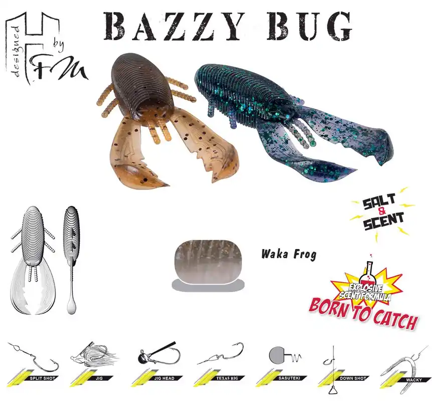 Gratis Retour Herakles Bazzy Bug 3.2" 8cm Waka Frog gumirák