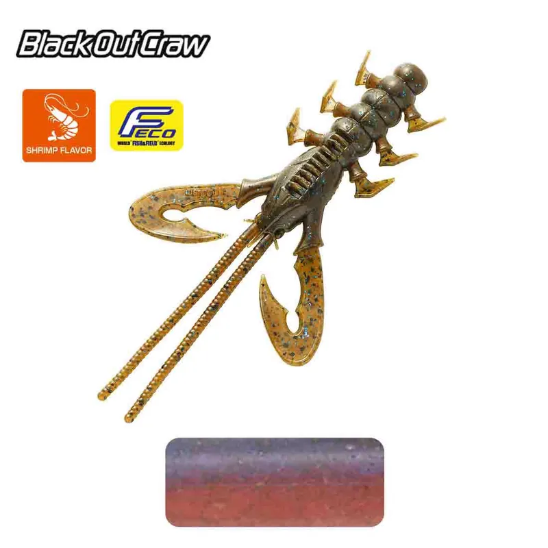 Beperkte Voorraad Tiemco Black Out Craw 4" 10cm Color 002 gumirák