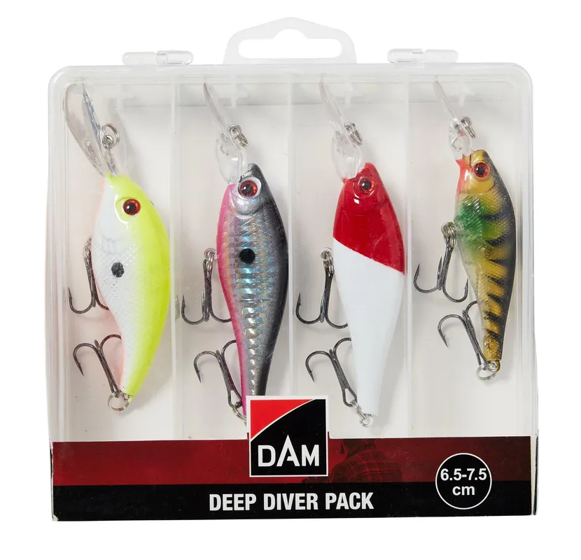 Beste Prijs DAM DEEP DIVER PACK INC. BOX 6.5-7.5CM wobbler szett