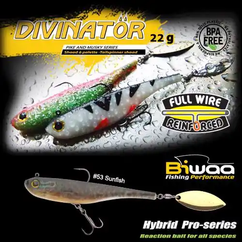 Op = Op Biwaa Divinator Junior 14cm 22g 53 Sunfish tail spinner