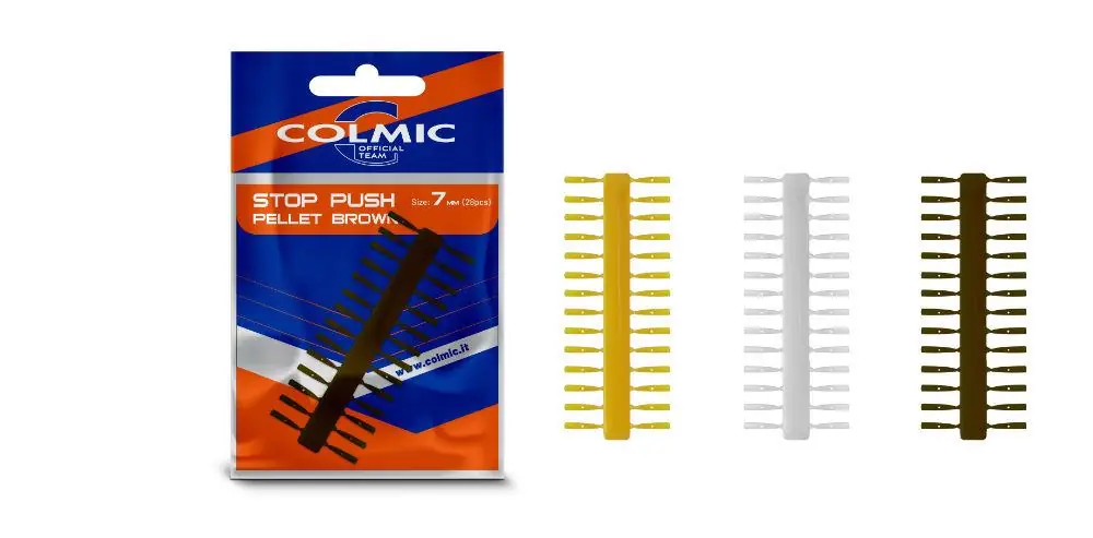 Colmic Bait Stopper Push Sweetcorn 7mm Yellow Korting