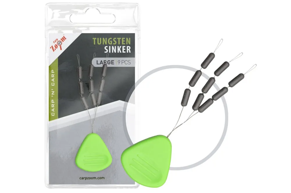 Hoge Kwaliteit CarpZoom Tungsten előkesúly nagy, 9mm, 0,2g, 9db