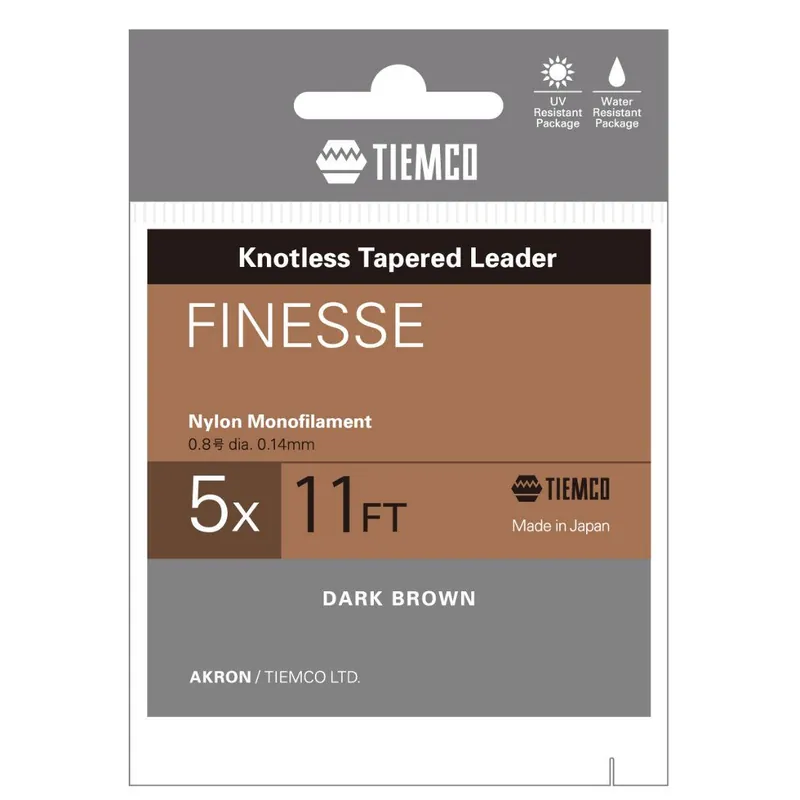 Koop Vandaag Tiemco Vékonyodó Előke Finesse Tapered Leader 11ft 4X