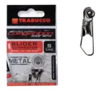 Lage Prijs Trabucco Slider Connector Metal 5 db S fémbetétes csúszó úszórögzítő