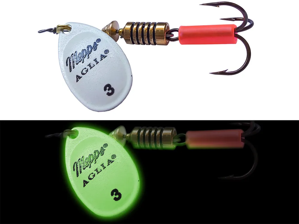 Premium Mepps AGLIA FLUO, 0, Fehér, 2,5g körforgó