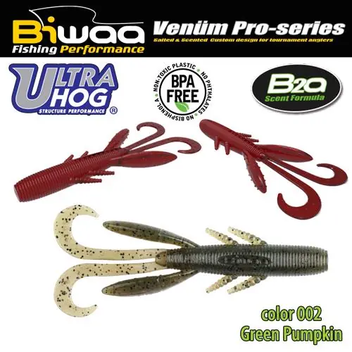 Uitverkoop Biwaa Ultra Hog 4" 10cm 02geen Pumpkin gumirák