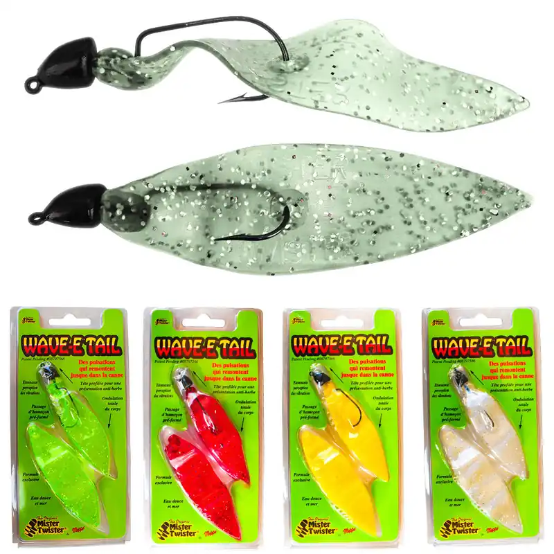 WAVE-E TAIL 1+3 jig és gumi Mepps és Mister Twister 8g 10cm fehér Weekendaanbieding