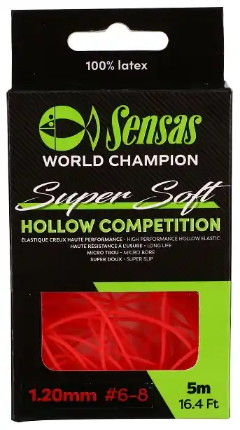 Lage Prijs Sensas Rakósgumi Hollow Competition Super Soft 5m 1,2mm