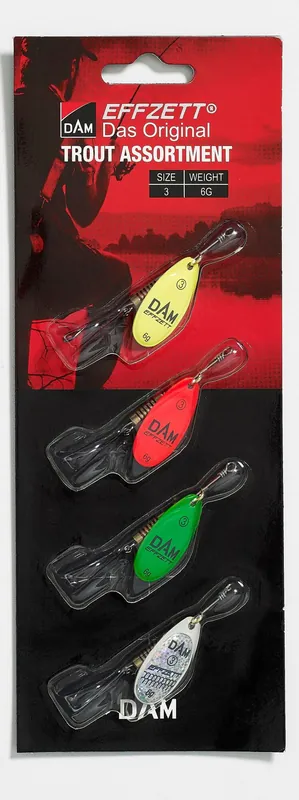 DAM EFFZETT ASSORTMENT 3 Darab SPINNER 3 12G S ZANDER körforgó villantó szett Veilige Betaling