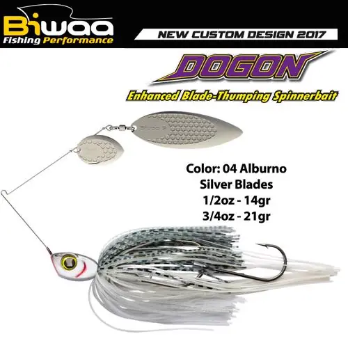 Uitverkoop Biwaa Spinnerbait Dogon 3/4Oz 21g 04 Alburno-Silver Blades