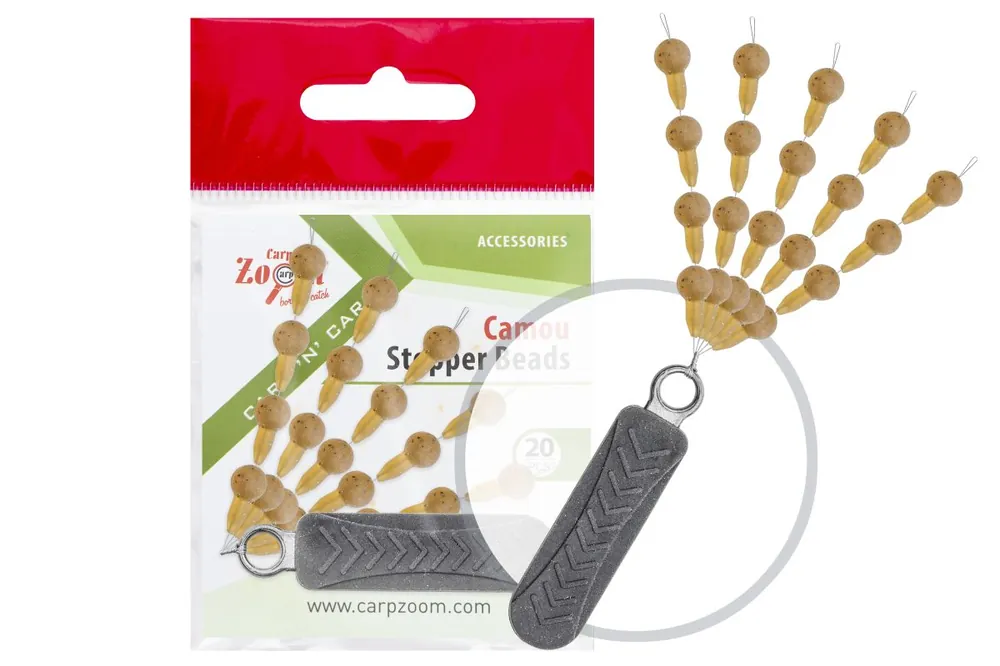 Direct Beschikbaar CarpZoom Camou gumigyöngy stopper, 20db