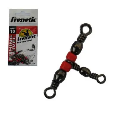 Frenetic Multi triple swivel, 14, 8db/csomag, Fekete/Piros Veilige Betaling