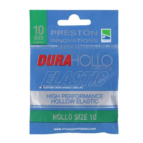 Preston DURA HOLLO ELASTIC - SIZE 10 - GREEN (ZÖLD 1,8mm) Laatste Kans