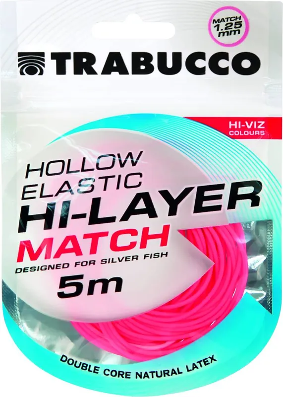 Laatste Versie Trabucco Hi-Layer Hollow Elastic Match rakós csőgumi 1,25mm 5m