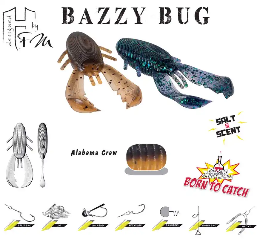 Herakles Bazzy Bug 3.2" 8cm Alabama Craw gumirák Korting