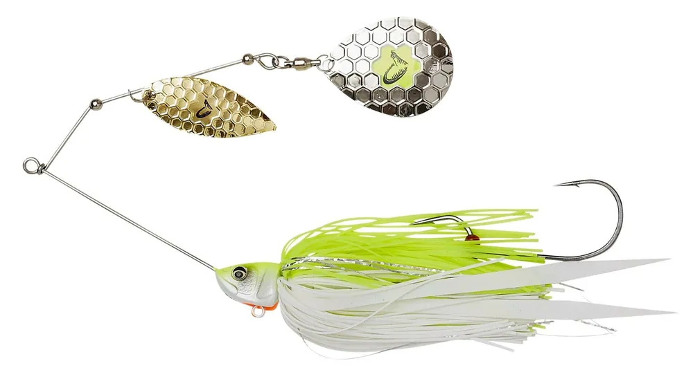 Beperkte Voorraad Savage Gear DA BUSH SPINNERBAIT 18cm 42G S Yellow White Silver spinnerbait