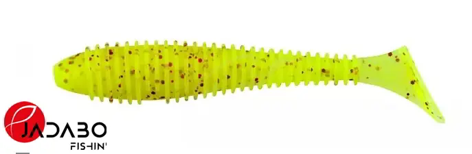 Goedkoop Keitech Swing Impact FAT PAL01 Chartreuse Red Flake gumihal