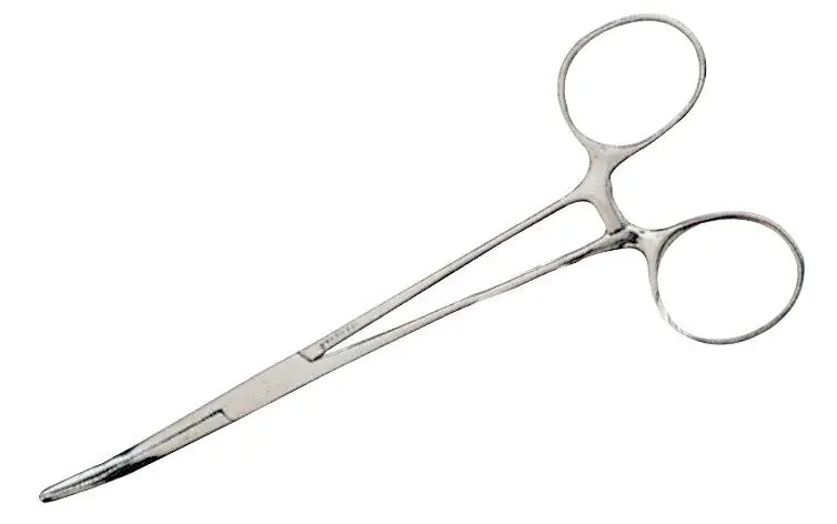 DAM FORCEPS CURVED zsinórvágó csipesz Nieuw
