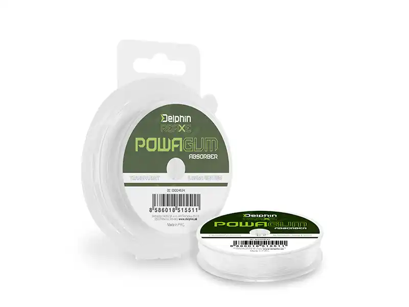 Must-Have Delphin REAXE PowaGUM Absorber Transzparens (1mm/8kg/10m) Feeder Power gumi
