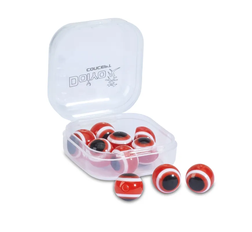 DOIYO S‘zuki Eyed Glass Beads Red üveggyöngy 8mm/ 12db Laatste Versie