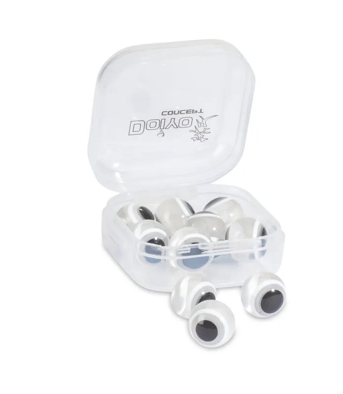 Flitsaanbieding DOIYO S‘zuki Eyed Glass Beads White üveggyöngy 8mm / 12db